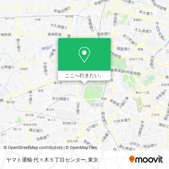 ヤマト運輸 代々木５丁目センター地図