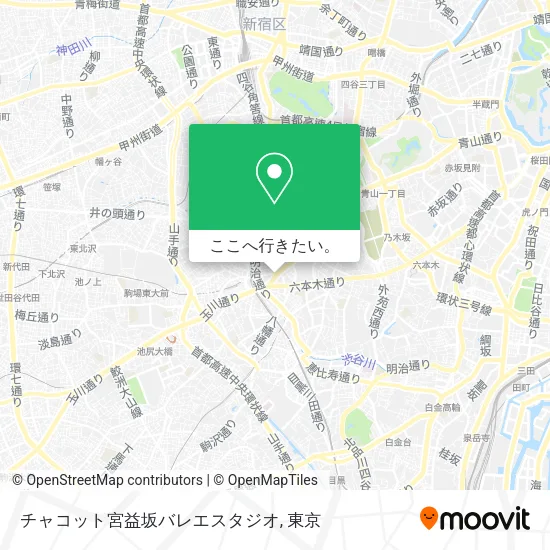チャコット宮益坂バレエスタジオ地図