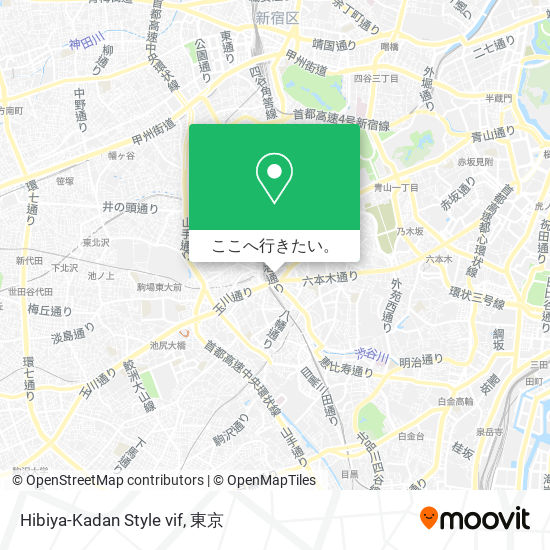 Hibiya-Kadan Style vif地図