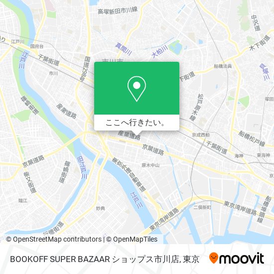 BOOKOFF SUPER BAZAAR ショップス市川店地図