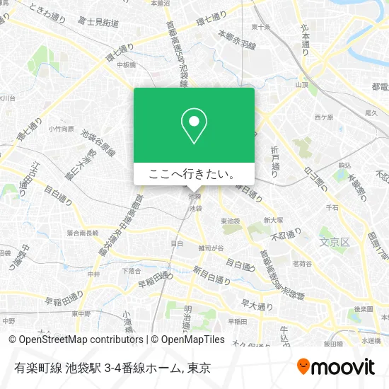 有楽町線 池袋駅 3-4番線ホーム地図