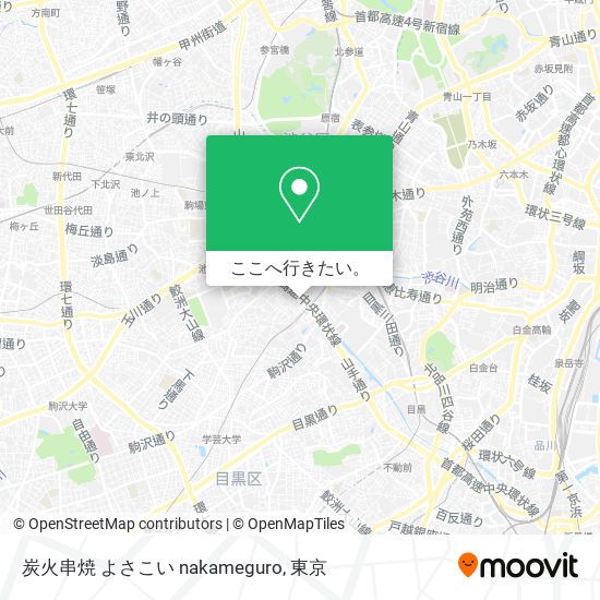 炭火串焼 よさこい nakameguro地図