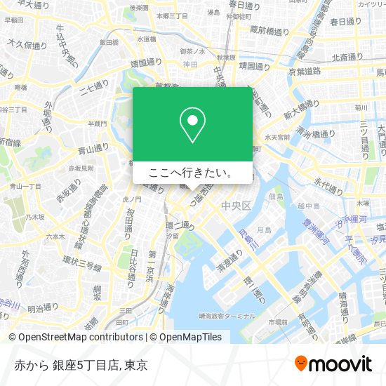 赤から 銀座5丁目店地図