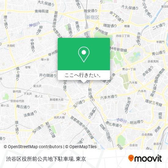 渋谷区役所前公共地下駐車場地図