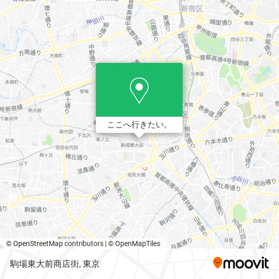 駒場東大前商店街地図