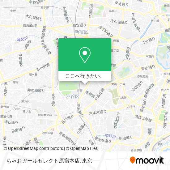 ちゃおガールセレクト原宿本店地図