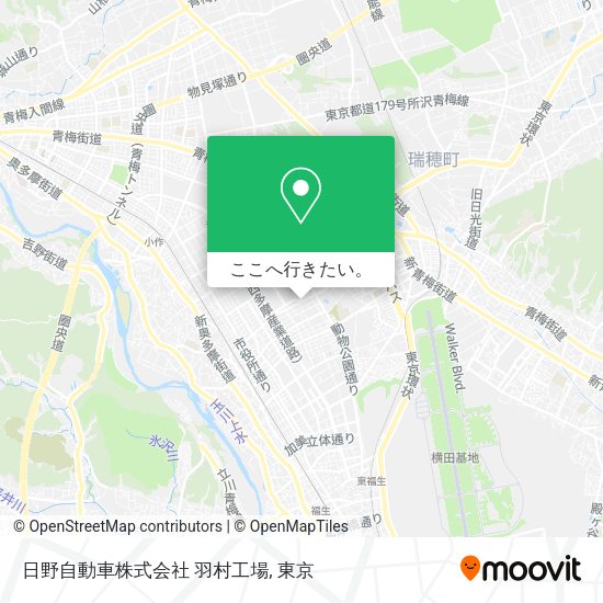 日野自動車株式会社 羽村工場地図