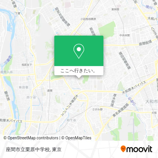 座間市立栗原中学校地図