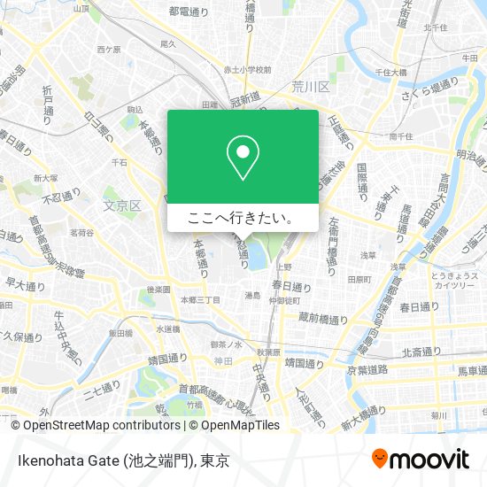 Ikenohata Gate (池之端門)地図