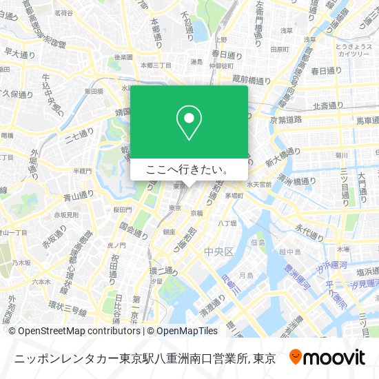 ニッポンレンタカー東京駅八重洲南口営業所地図