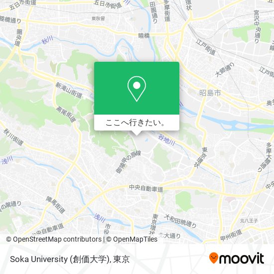 Soka University (創価大学)地図