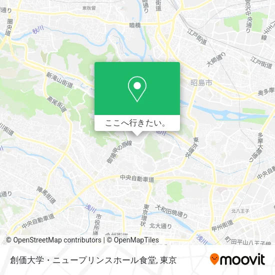 創価大学・ニュープリンスホール食堂地図
