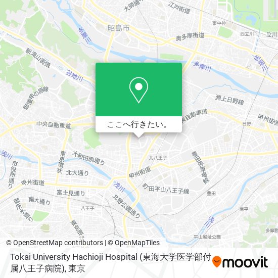 Tokai University Hachioji Hospital (東海大学医学部付属八王子病院)地図