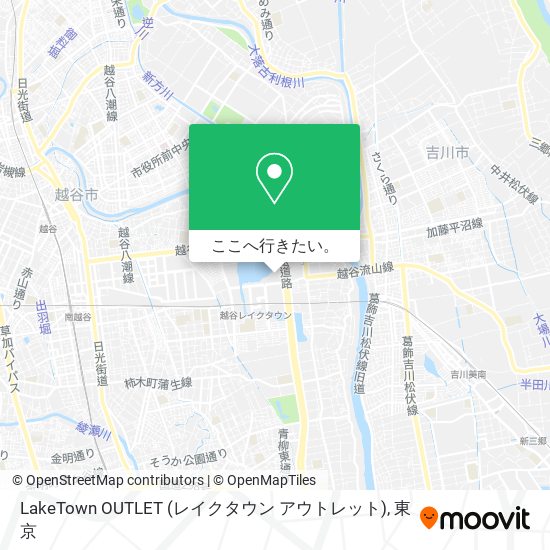 LakeTown OUTLET (レイクタウン アウトレット)地図