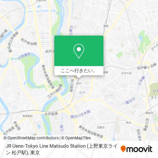 JR Ueno-Tokyo Line Matsudo Station (上野東京ライン 松戸駅)地図