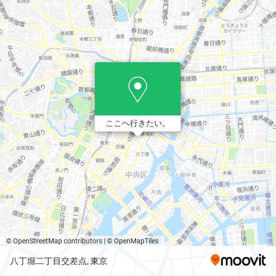 八丁堀二丁目交差点地図