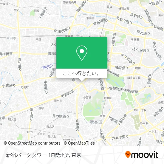 新宿パークタワー 1F喫煙所地図