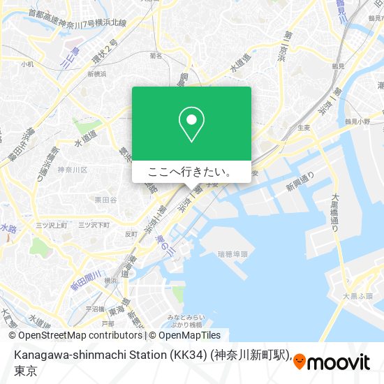Kanagawa-shinmachi Station (KK34) (神奈川新町駅)地図