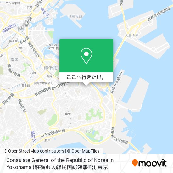 Consulate General of the Republic of Korea in Yokohama (駐横浜大韓民国総領事館)地図