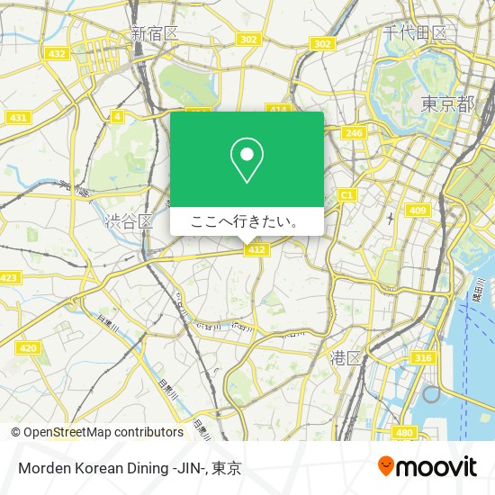 Morden Korean Dining -JIN-地図