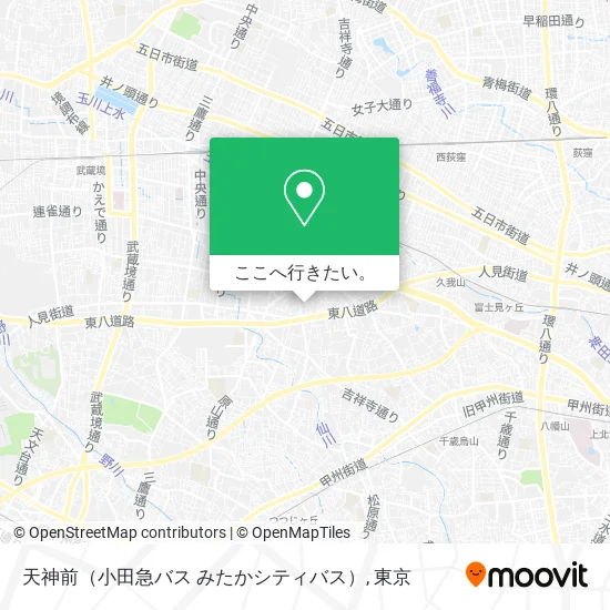 天神前（小田急バス みたかシティバス）地図