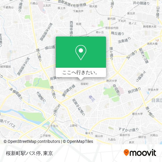 桜新町駅バス停地図