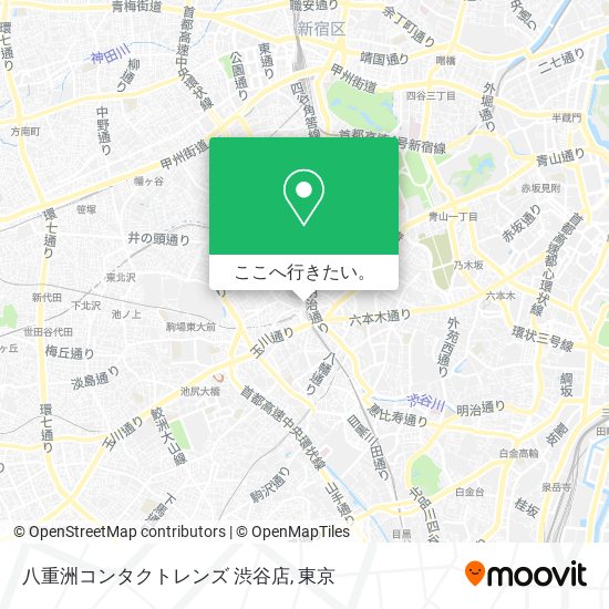 八重洲コンタクトレンズ 渋谷店地図