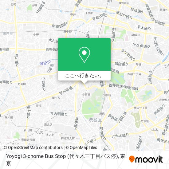 Yoyogi 3-chome Bus Stop (代々木三丁目バス停)地図