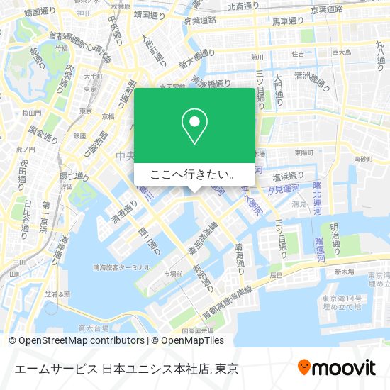 エームサービス 日本ユニシス本社店地図