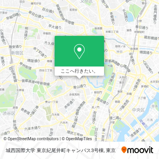 城西国際大学 東京紀尾井町キャンパス3号棟地図
