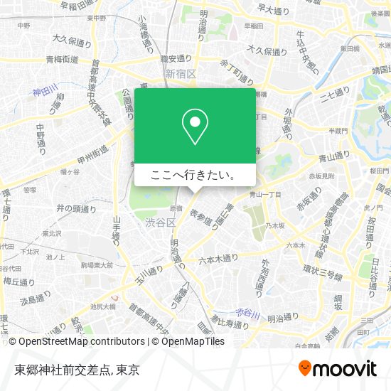 東郷神社前交差点地図
