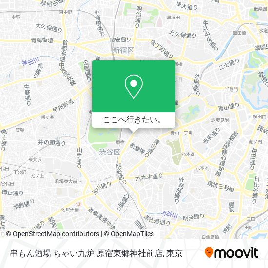 串もん酒場 ちゃい九炉 原宿東郷神社前店地図