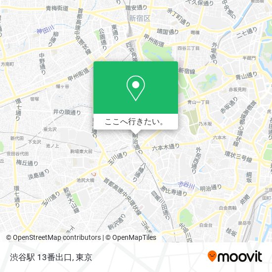 渋谷駅 13番出口地図