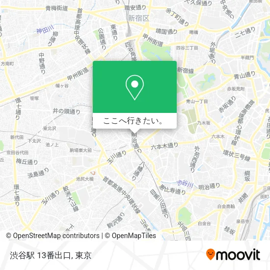 渋谷駅 13番出口地図
