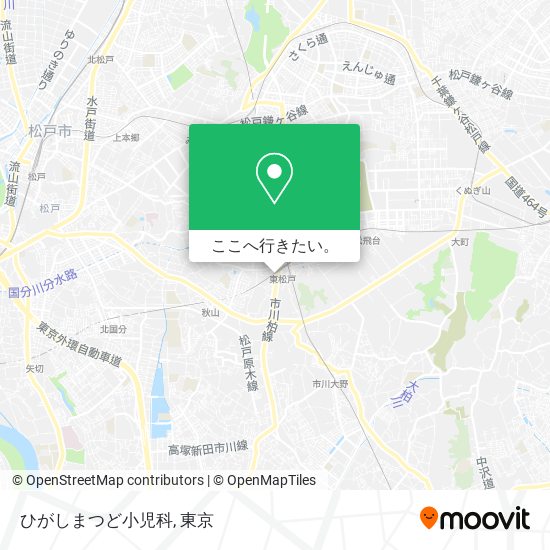 ひがしまつど小児科地図