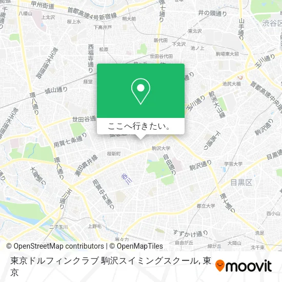 東京ドルフィンクラブ 駒沢スイミングスクール地図