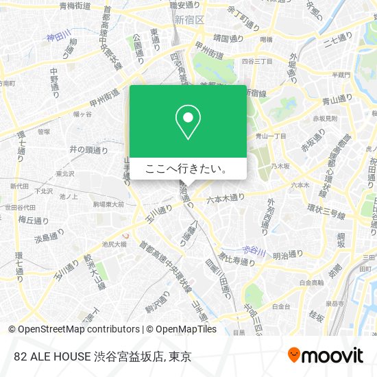 82 ALE HOUSE 渋谷宮益坂店地図