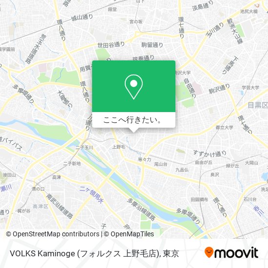 VOLKS Kaminoge (フォルクス 上野毛店)地図