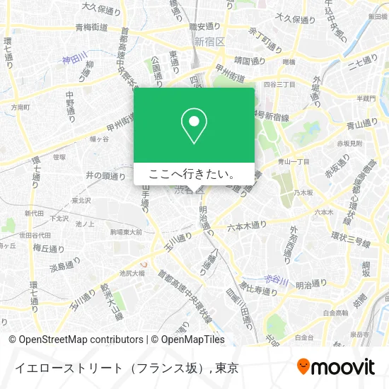 イエローストリート（フランス坂）地図