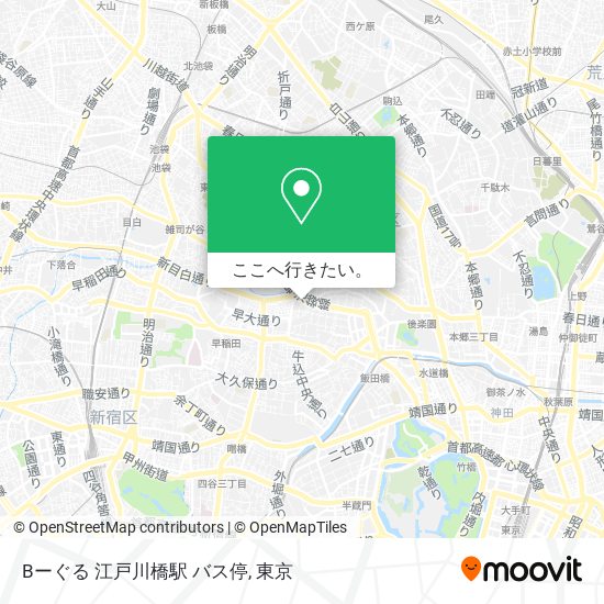 Bーぐる 江戸川橋駅 バス停地図