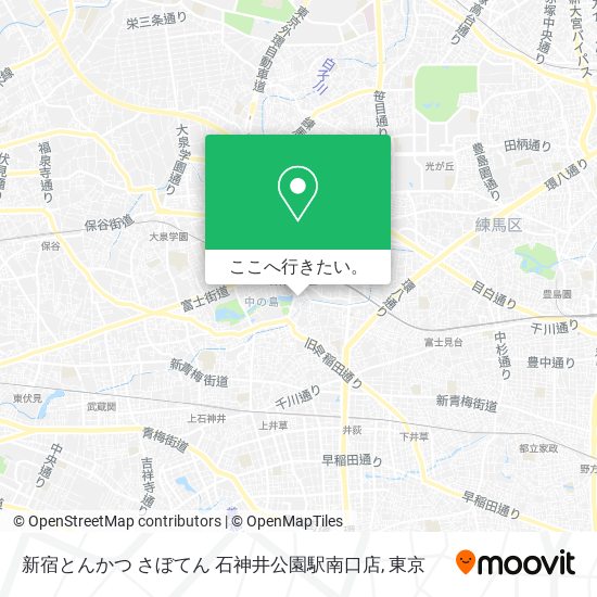 新宿とんかつ さぼてん 石神井公園駅南口店地図