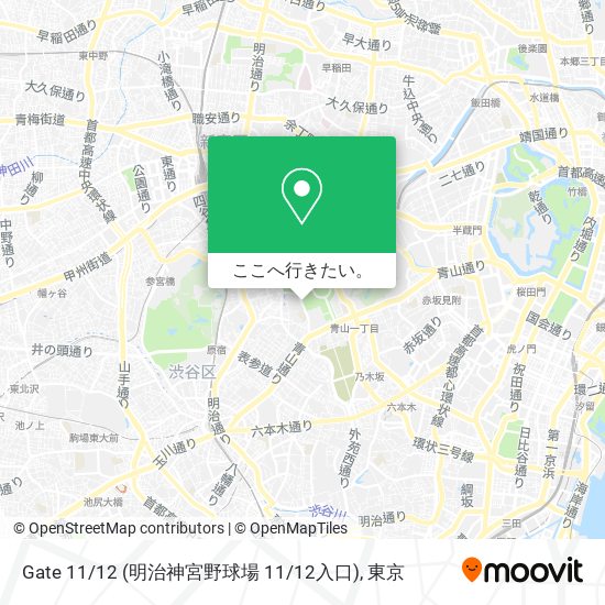 Gate 11/12 (明治神宮野球場 11/12入口)地図