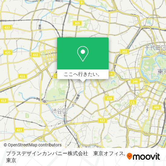 プラスデザインカンパニー株式会社　東京オフィス地図