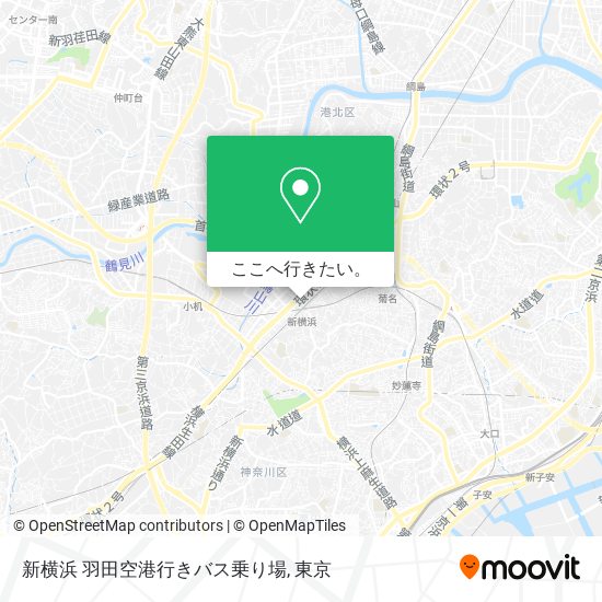 新横浜 羽田空港行きバス乗り場地図
