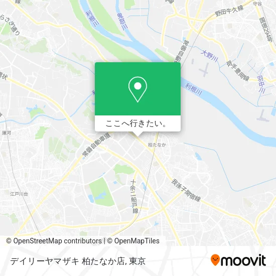 デイリーヤマザキ 柏たなか店地図