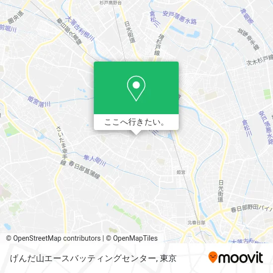 げんだ山エースバッティングセンター地図