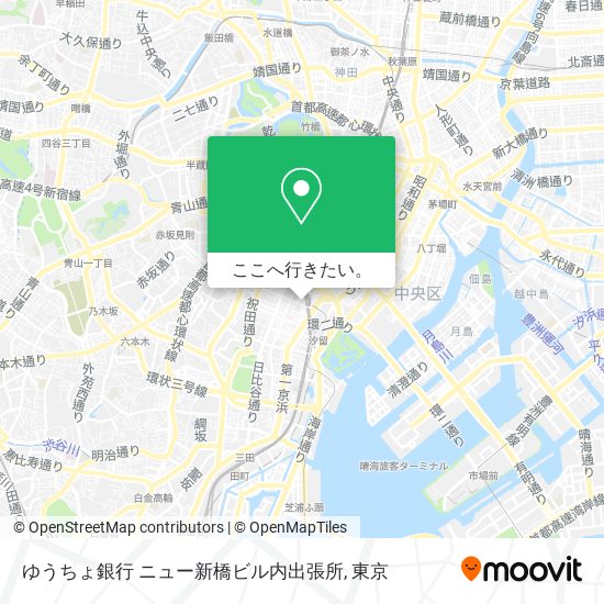 ゆうちょ銀行 ニュー新橋ビル内出張所地図
