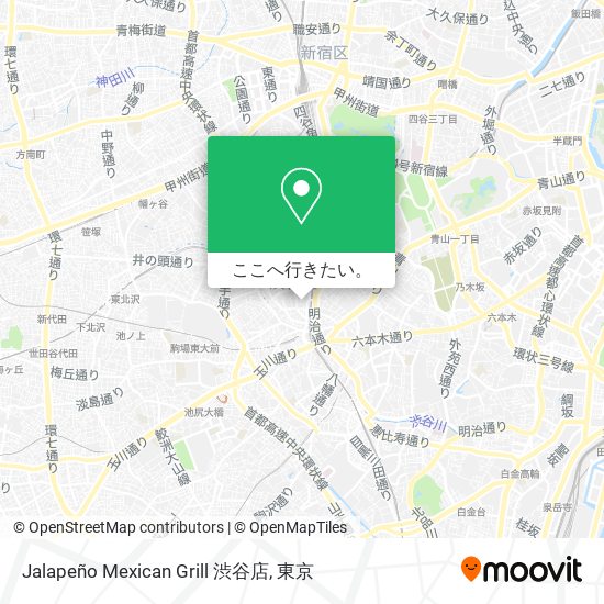 Jalapeño Mexican Grill 渋谷店地図