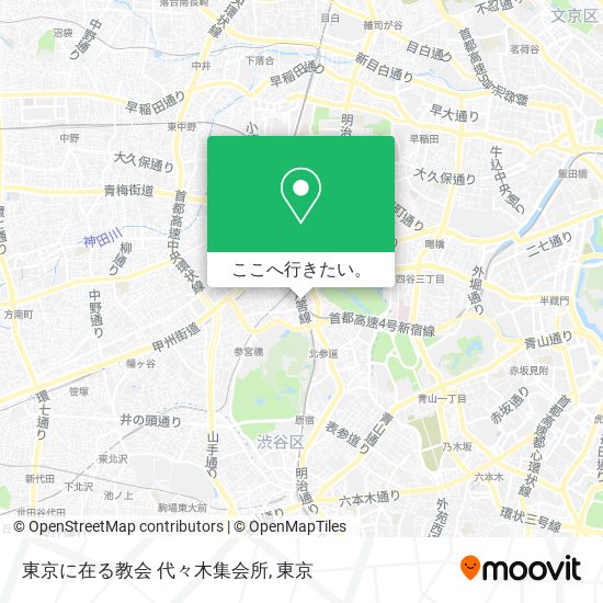 東京に在る教会 代々木集会所地図