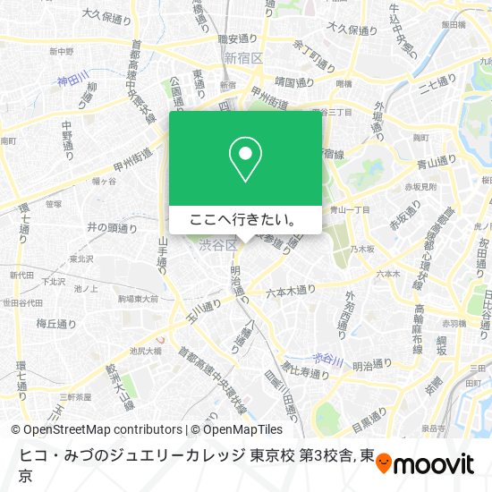 ヒコ・みづのジュエリーカレッジ 東京校 第3校舎地図
